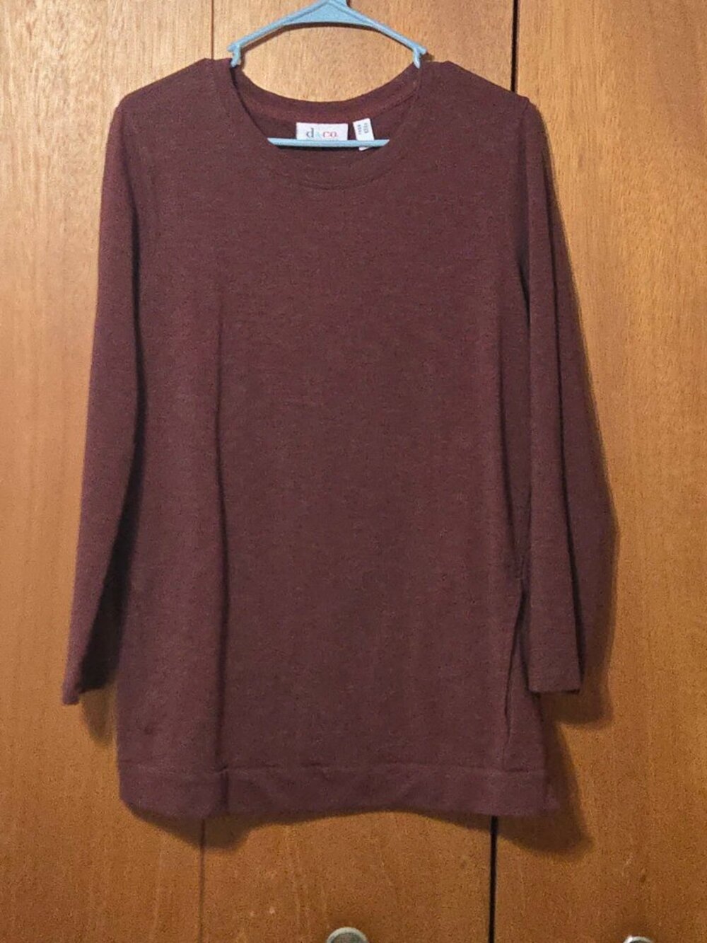 Denim & Co. Women's Long Sleeve Tunic Top - Brown